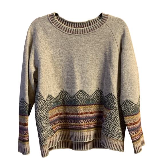 Catherine Andre Sweater Size M Womens Multi Color Fine Wool Made in France - Picture 2 of 8